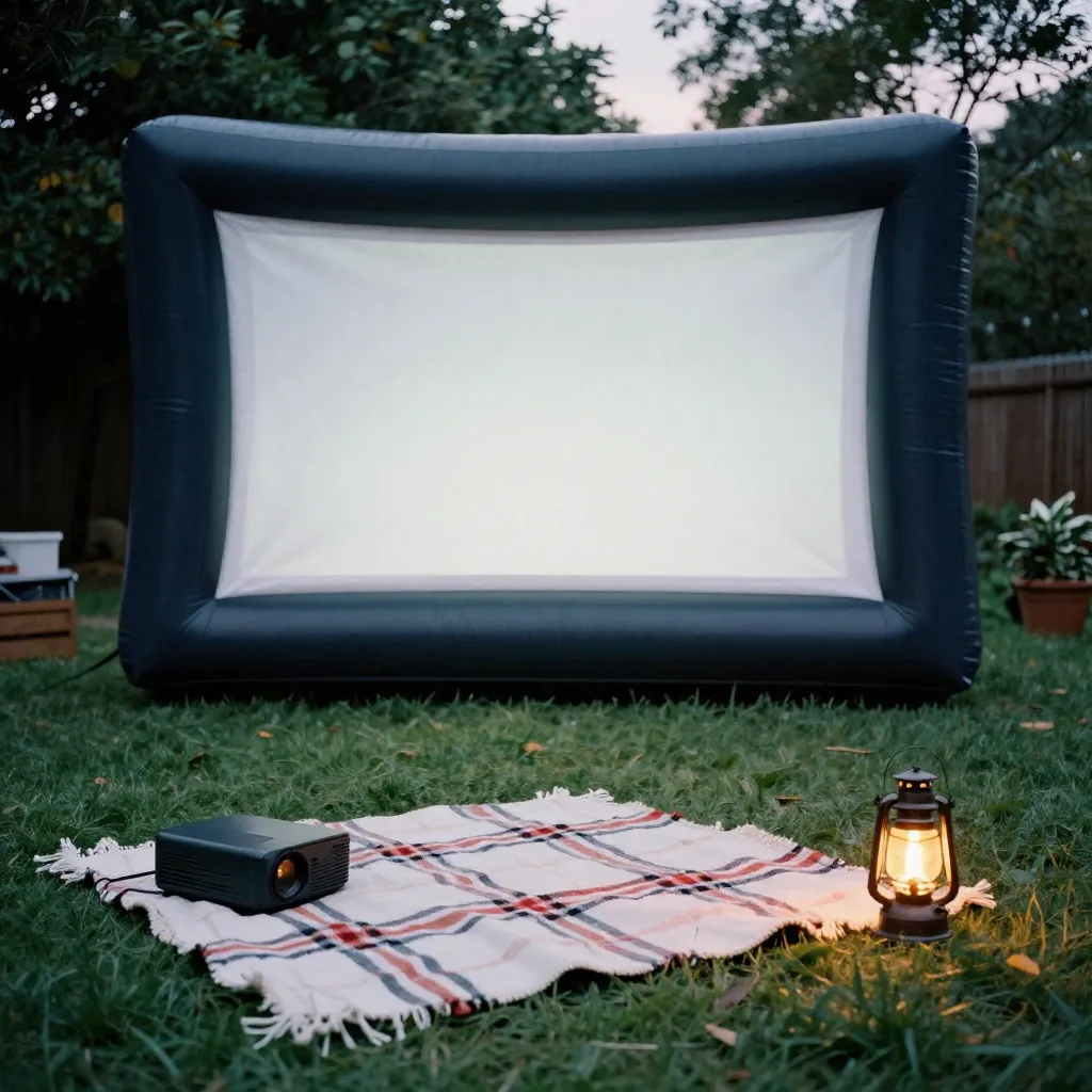 Comfortable outdoor cinema seating