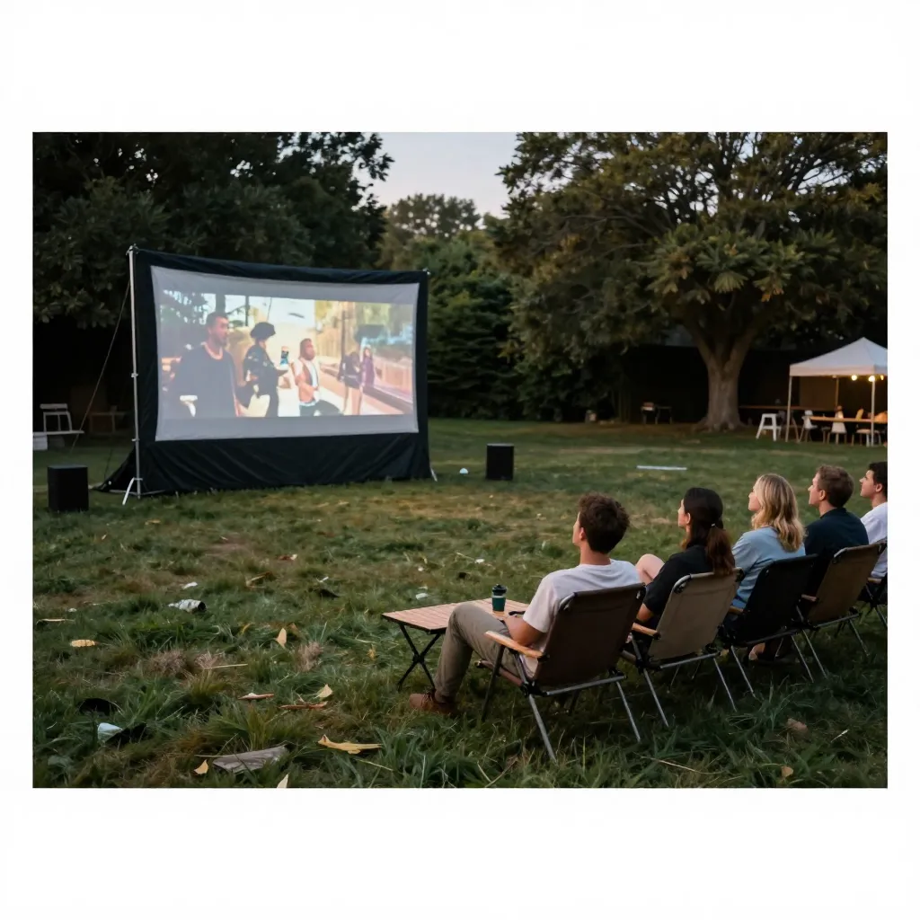 Flexible outdoor cinema packages